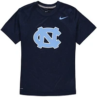 Youth Nike North Carolina Tar Heels Navy Logo Legend Performance T-Shirt