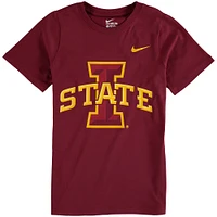 Youth Nike Cardinal Iowa State Cyclones Cotton Logo T-Shirt