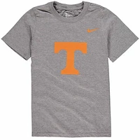 Youth Nike Heathered Gray Tennessee Volunteers Cotton Logo T-Shirt