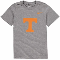 Youth Nike Heathered Gray Tennessee Volunteers Cotton Logo T-Shirt