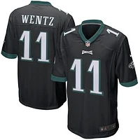 Men's Nike Carson Wentz Black Philadelphia Eagles Game Jersey