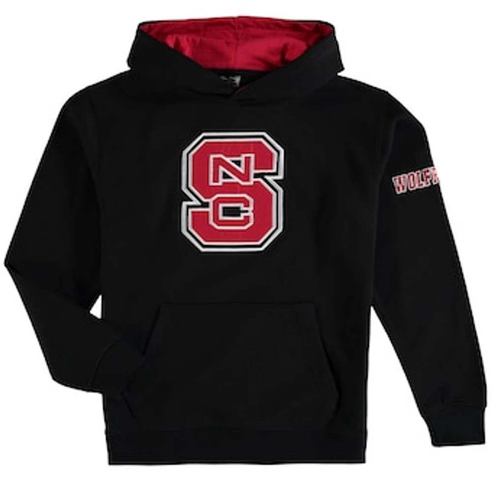 Youth Black NC State Wolfpack Big Logo Pullover Hoodie