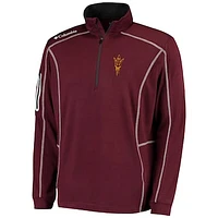 Men's Columbia Golf Maroon Arizona State Sun Devils Shotgun Omni-Wick Quarter-Zip Pullover Jacket