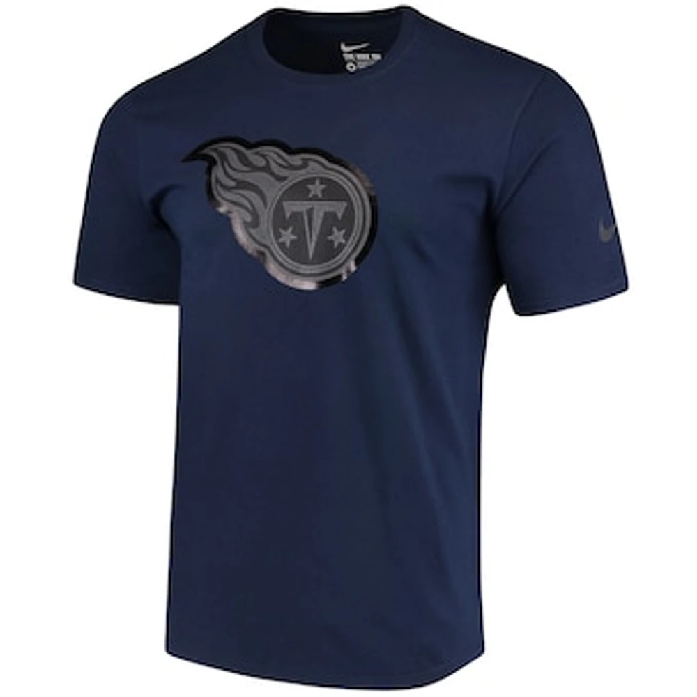 Men's Nike Navy Tennessee Titans Champion Drive Reflective T-Shirt