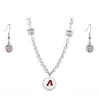 Arizona Diamondbacks Crystals from Swarovski Baseball Necklace & Earrings