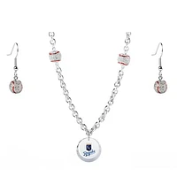 Kansas City Royals Crystals from Swarovski Baseball Necklace & Earrings