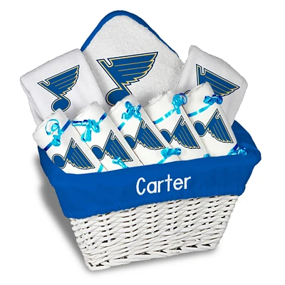 Newborn & Infant White St. Louis Blues Personalized Large Gift Basket
