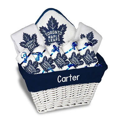 Newborn & Infant White Toronto Maple Leafs Personalized Large Gift Basket