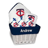 Newborn & Infant White Minnesota Twins Personalized Medium Gift Basket