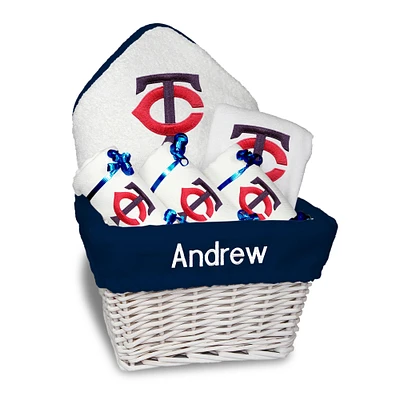 Newborn & Infant White Minnesota Twins Personalized Medium Gift Basket