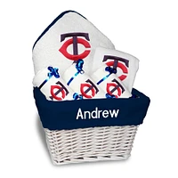 Newborn & Infant White Minnesota Twins Personalized Medium Gift Basket