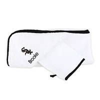 Infant White Chicago White Sox Personalized Hooded Towel & Mitt Set