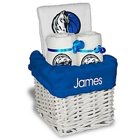White Dallas Mavericks Personalized Small Gift Basket