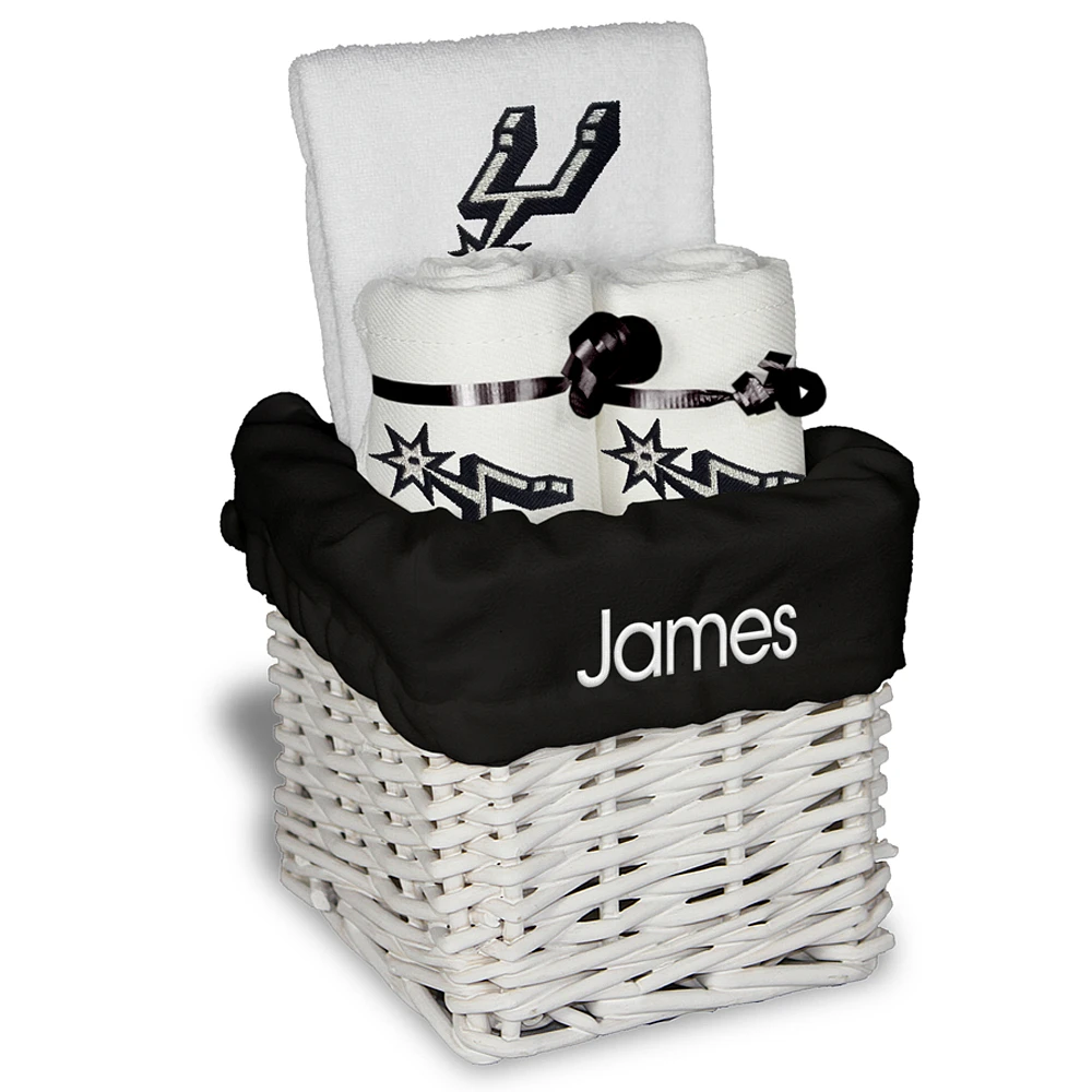 White San Antonio Spurs Personalized Small Gift Basket