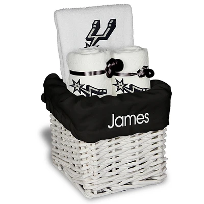 White San Antonio Spurs Personalized Small Gift Basket