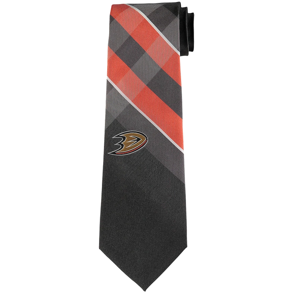 Men's Anaheim Ducks Woven Poly Grid Tie
