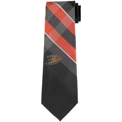 Men's Anaheim Ducks Woven Poly Grid Tie