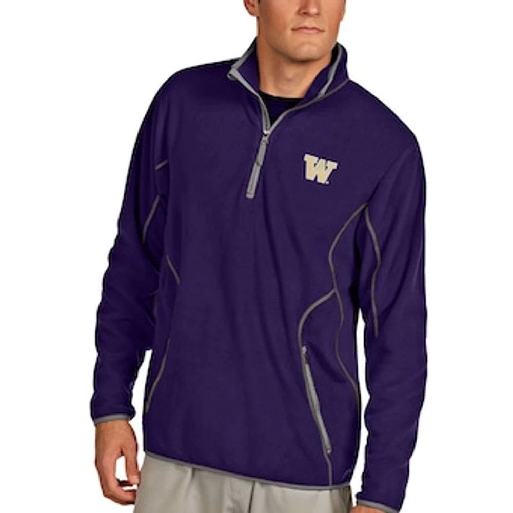 Men's Antigua Purple Washington Huskies Ice Quarter-Zip Jacket