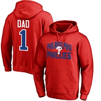 Men's Fanatics Red Philadelphia Phillies 2019 Father's Day #1 Dad Pullover Hoodie