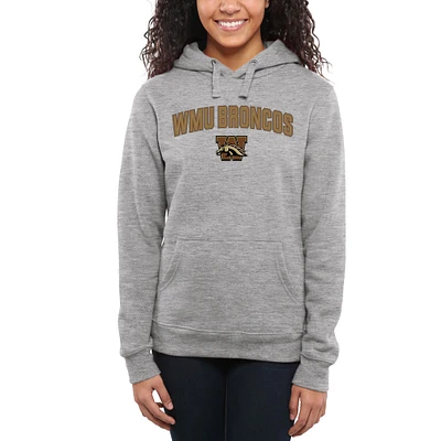 Women's Ash Western Michigan Broncos Proud Mascot Pullover Hoodie