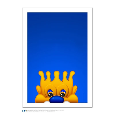 Kansas City Royals Sluggerrr 14" x 20" Minimalist Mascot Art Giclee