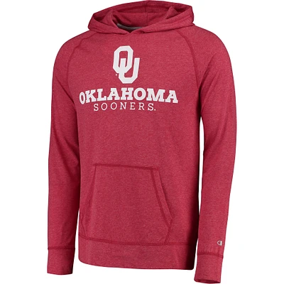 Men's Champion Crimson Oklahoma Sooners Varsity Play Hoodie T-Shirt