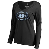 Women's Black Montreal Canadiens Pond Hockey Long Sleeve T-Shirt