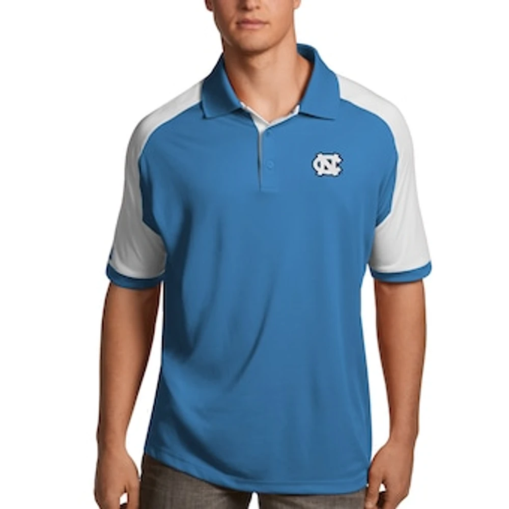 Men's Antigua Blue/White North Carolina Tar Heels Century Polo