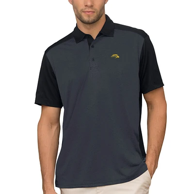 Men's Anthracite Southern Miss Golden Eagles Vansport Two-Tone Polo