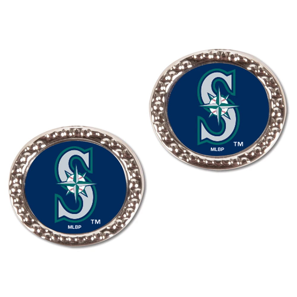 Women's WinCraft Seattle Mariners Round Post Earrings