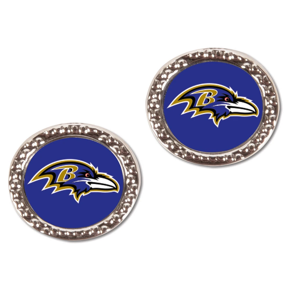 Women's WinCraft Baltimore Ravens Round Post Earrings