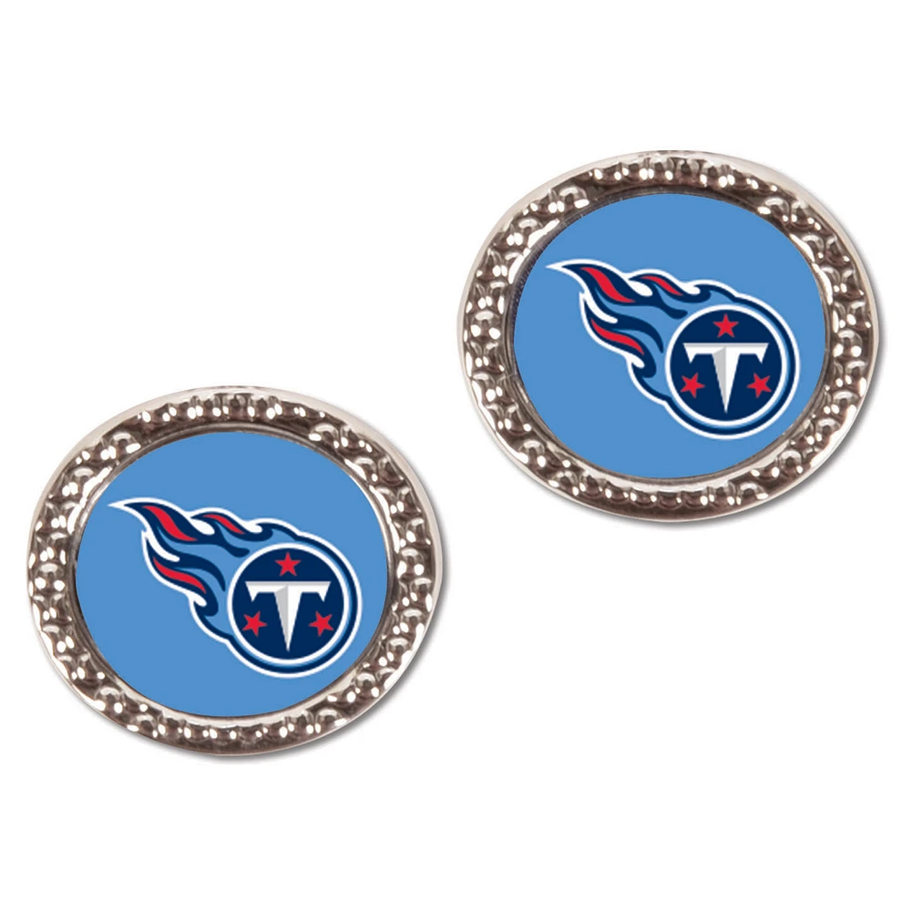 Women's WinCraft Tennessee Titans Round Post Earrings