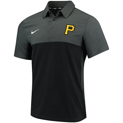 Men's Nike Black Pittsburgh Pirates Authentic Collection Elite Polo