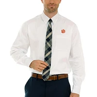 Men's White Clemson Tigers Wicked Woven Long Sleeve Button-Down Shirt