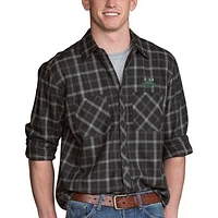 Men's Charcoal Cleveland State Vikings Brewer Flannel Long Sleeve Shirt
