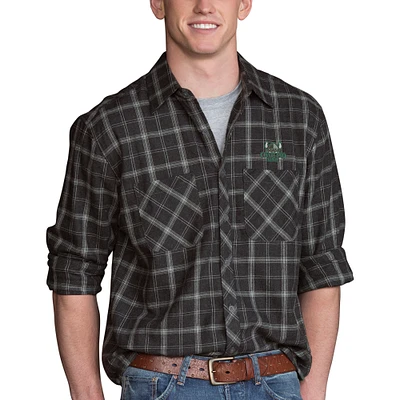 Men's Charcoal Cleveland State Vikings Brewer Flannel Long Sleeve Shirt