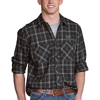 Men's Charcoal Cleveland State Vikings Brewer Flannel Long Sleeve Shirt