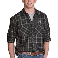 Men's Charcoal Nebraska Omaha Mavericks Brewer Flannel Long Sleeve Shirt