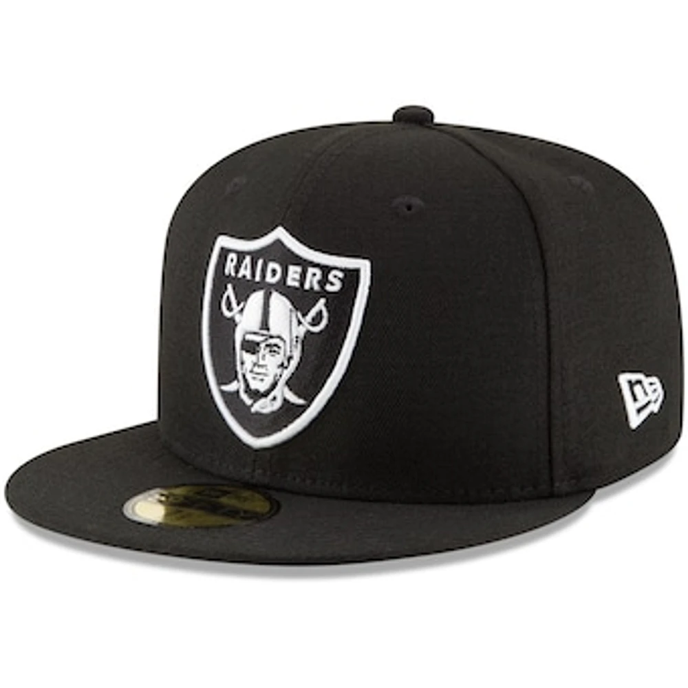 Men's New Era Black Las Vegas Raiders B-Dub 59FIFTY Fitted Hat