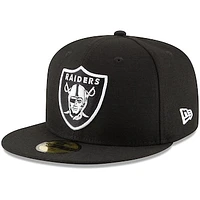 Men's New Era Black Las Vegas Raiders B-Dub 59FIFTY Fitted Hat