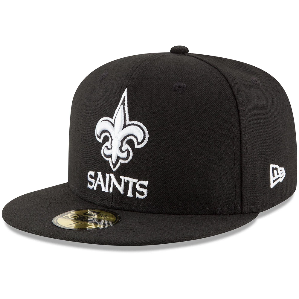 Men's New Era Black Orleans Saints B-Dub 59FIFTY Fitted Hat