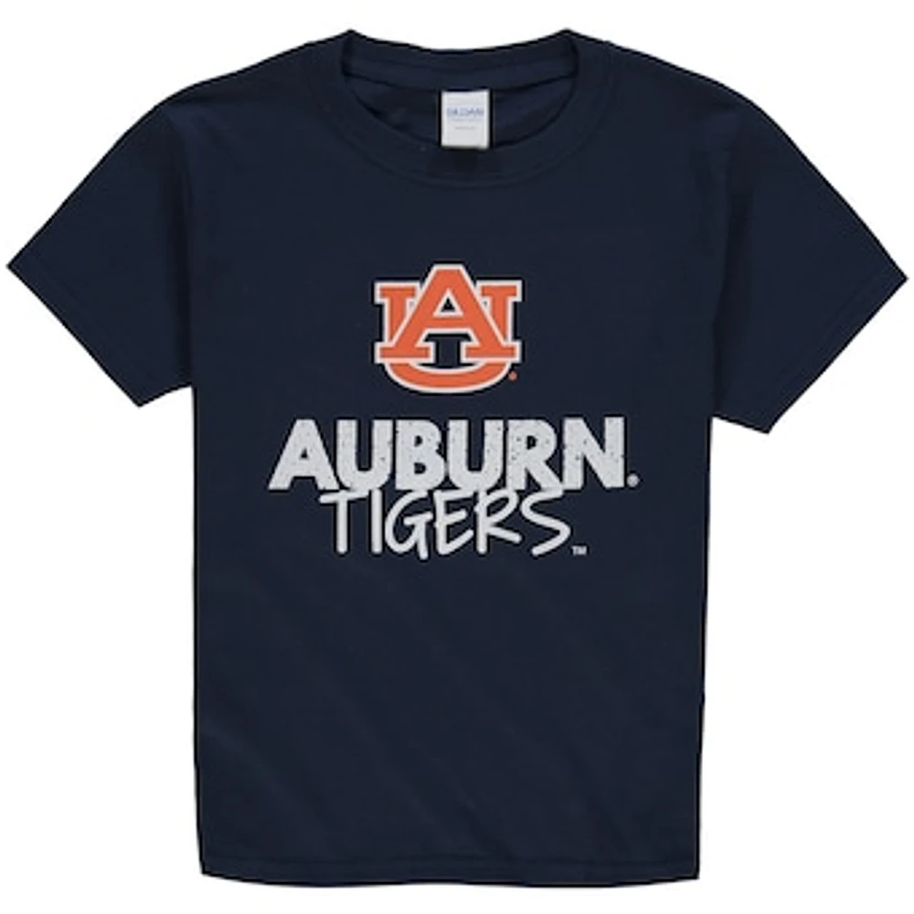 Youth Navy Auburn Tigers Crew Neck T-Shirt