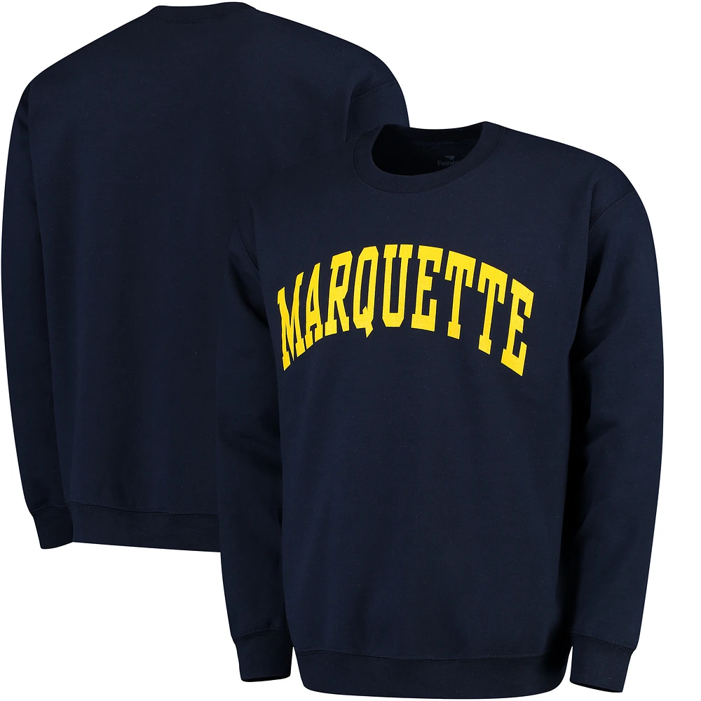 Men's Fanatics Navy Marquette Golden Eagles Basic Arch Sweatshirt