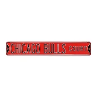 Red Chicago Bulls 6" x 36" Steel Street Sign