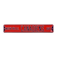 Red Montreal Canadiens 6" x 36" Steel Street Sign