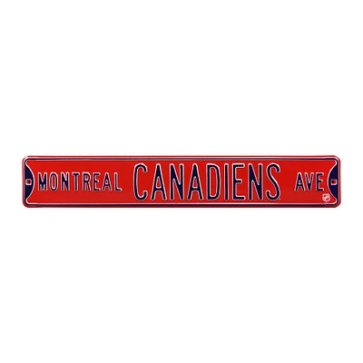 Red Montreal Canadiens 6" x 36" Steel Street Sign