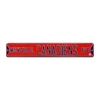 Red Montreal Canadiens 6" x 36" Steel Street Sign