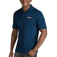 Men's Antigua Navy Atlanta Braves Inspire Desert Dry Polo