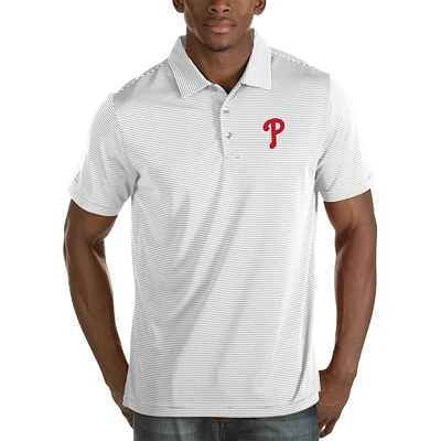 Men's Antigua White Philadelphia Phillies Quest Desert Dry Polo