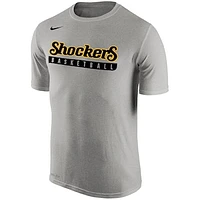 Men's Nike Charcoal Wichita State Shockers Basketball Legend Practice Performance T-Shirt